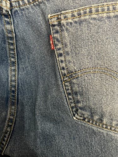 Levi's Men's 505 Straight Leg Regular Fit Blue Jeans Size 38 x 30 - Thumbnail 5