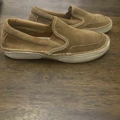 Sperry Leather Boys Largo Slip On Shoes Size 4m Back To School - Thumbnail 4