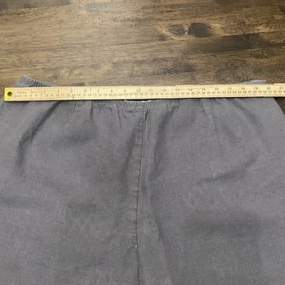Eileen Fisher Linen Pants Womens 2XL Cropped Wide Leg Zip Side Coastal Beachy - Thumbnail 4