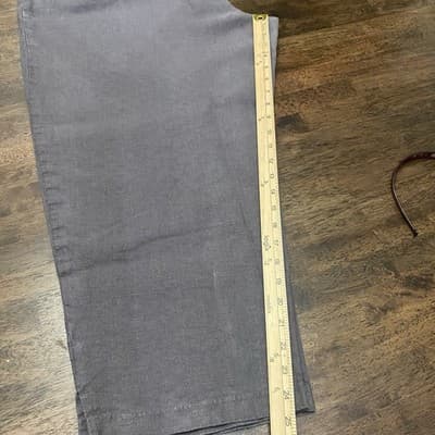 Eileen Fisher Linen Pants Womens 2XL Cropped Wide Leg Zip Side Coastal Beachy - Thumbnail 6