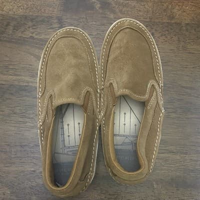 Sperry Leather Boys Largo Slip On Shoes Size 4m Back To School - Thumbnail 6