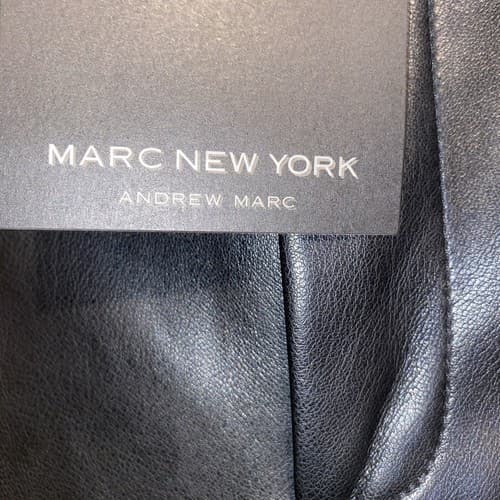 Marc New York Faux Leather Pants Y2K Club Wear Black Ladies 12 MSRP: $89 - Thumbnail 4