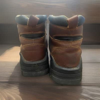 Heavy Duty Thrashed Waterproof Leather Lug Sole Work Boots Sz 9.5 - Thumbnail 10