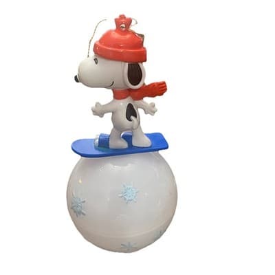 Snoopy Snow Boarding Christmas Ornament Festive Holiday5.5” Tall - Thumbnail 4
