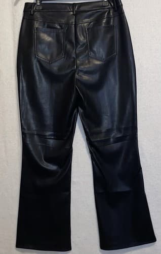 Marc New York Faux Leather Pants Y2K Club Wear Black Ladies 12 MSRP: $89 - Thumbnail 2