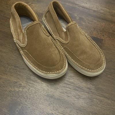 Sperry Leather Boys Largo Slip On Shoes Size 4m Back To School - Thumbnail 3