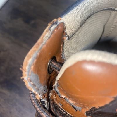 Heavy Duty Thrashed Waterproof Leather Lug Sole Work Boots Sz 9.5 - Thumbnail 13