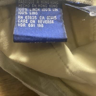 Nautica Shorts Mens Size 38 Beige 100% Linen Pleated Bermuda Cabin Short - Thumbnail 4