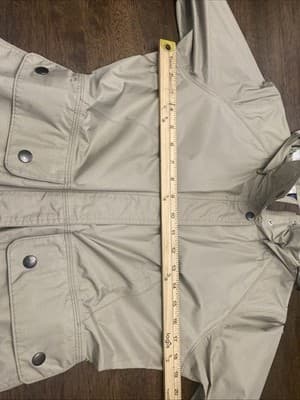 Patagonia Womenspl Khaki Hooded Rain Coat Lightweight windbreaker Outdoor Size S - Thumbnail 18