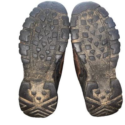 Heavy Duty Thrashed Waterproof Leather Lug Sole Work Boots Sz 9.5 - Thumbnail 17