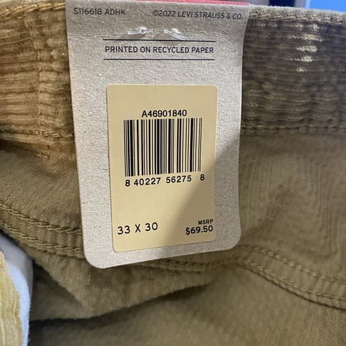 Levis High Rise Bootcut Soft Corduroy Jeans 33x30 Street Wear - Thumbnail 6