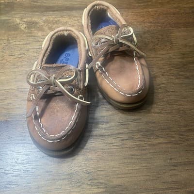 Boys Toddler Leather Sperry Top Siders Leather Shoes Size 5