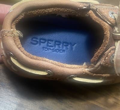 Boys Toddler Leather Sperry Top Siders Leather Shoes Size 5 - Thumbnail 5