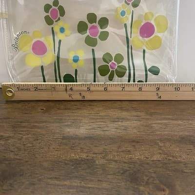 Brighton Clear Makeup Bag With Primitive Florals And Logo 10”" x 7” - Thumbnail 3