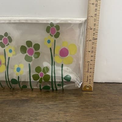 Brighton Clear Makeup Bag With Primitive Florals And Logo 10”" x 7” - Thumbnail 4