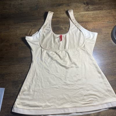 Spanx Sexy Nude Open Bust Cami Sz XL Shaper, Slimming, Enhances Snatched Waist - Thumbnail 2