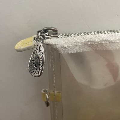 Brighton Clear Makeup Bag With Primitive Florals And Logo 10”" x 7” - Thumbnail 5