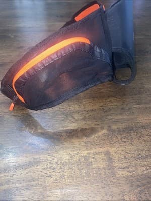 Nike Fanny Pack Double Flask Pocket Running Belt Hold Water bottle Black Orange - Thumbnail 2