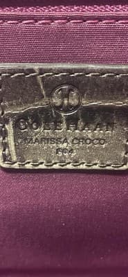 Cole Hahn Marissa Croco Embossed Leather Kiss Lock Wallet Gray - Thumbnail 8