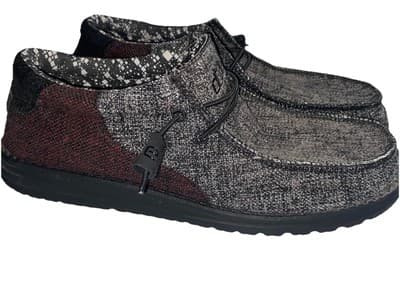 Hey Dude 2 Tone Mens Sz 10 Slip On Shoes Wally Stitch Casual Comfort - Thumbnail 3
