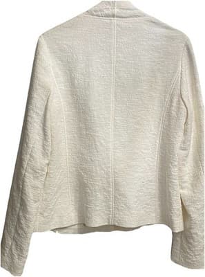 Designer Vince, Stretch Cotton Blazer, ZipFront SlimmingAsymmetric Fully Lined, - Thumbnail 2