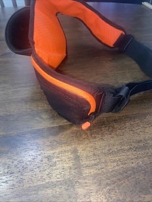 Nike Fanny Pack Double Flask Pocket Running Belt Hold Water bottle Black Orange - Thumbnail 4