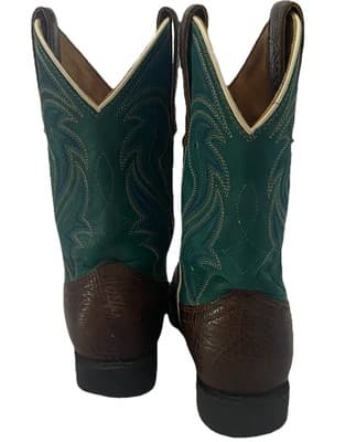 Rank 45 Leather Kids Boots Cowboy Cowgirl Western Ranchwear - Thumbnail 4