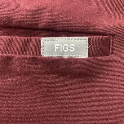 FIGS Technical Collection Women's Burgundy Casma Three-Pocket Scrub Top - Medium - Thumbnail 6