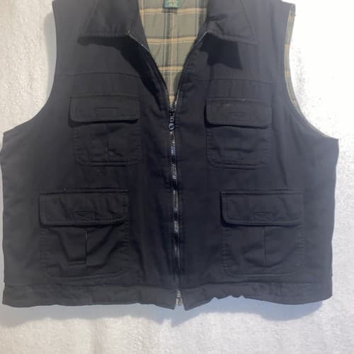 VTG Barn Chore Utility Vest Fishing Hunting 4 Pocket Cotton 2 XL - Thumbnail 3