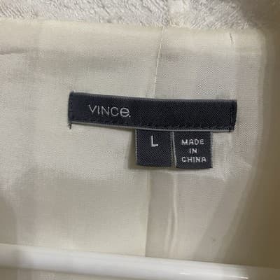 Designer Vince, Stretch Cotton Blazer, ZipFront SlimmingAsymmetric Fully Lined, - Thumbnail 9