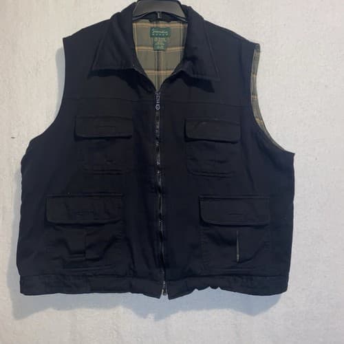 VTG Barn Chore Utility Vest Fishing Hunting 4 Pocket Cotton 2 XL - Thumbnail 2