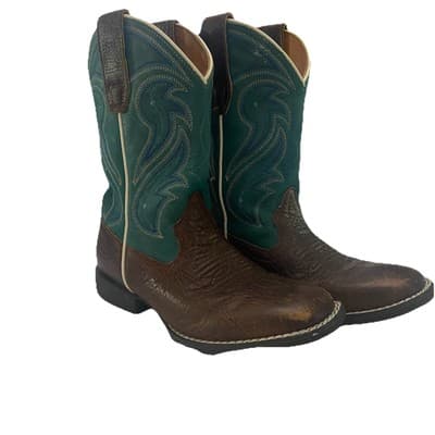 Rank 45 Leather Kids Boots Cowboy Cowgirl Western Ranchwear - Thumbnail 2