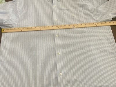 Duluth Trading Co Shirt Mens L Blue Wrinkle Fighter Relaxed Fit Button Down - Thumbnail 4