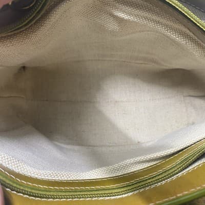 Fossil Brown Leather W Green Trim W Silk Scarf Classic Strap Not Included - Thumbnail 16