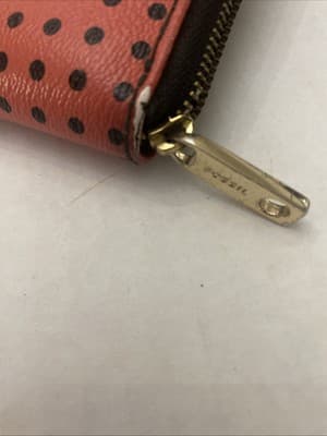 Fossil Polka Dot Leather Wallet Vintage - Thumbnail 9