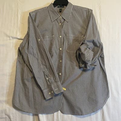 Lauren Ralph Lauren Ladies Shirt 1X Country Club Old Money Black Gingham - Thumbnail 4