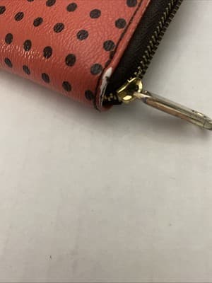 Fossil Polka Dot Leather Wallet Vintage - Thumbnail 10
