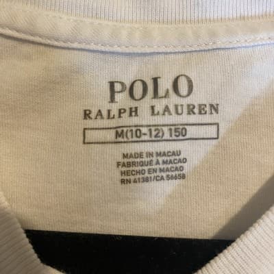 Vintage Large White Polo Ralph Lauren Pony T Shirt Kids Sz 10-12 - Thumbnail 3