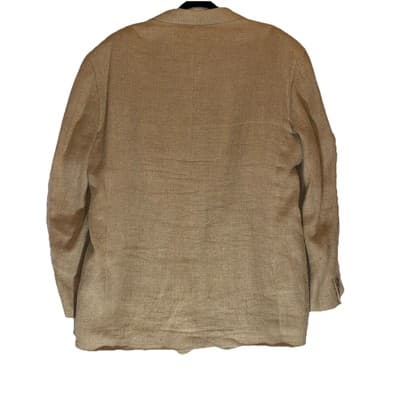 Eddie Bauer Linen Blazer Old Money Coastal Casual Lagenlook Mens 48T Made In USA - Thumbnail 2