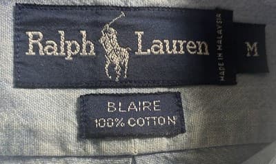 Ralph Lauren Blaire Shirt Preppy Prep Country Club Classic Mens M Button Down - Thumbnail 3