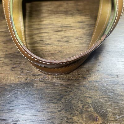 Fossil Brown Leather W Green Trim W Silk Scarf Classic Strap Not Included - Thumbnail 10