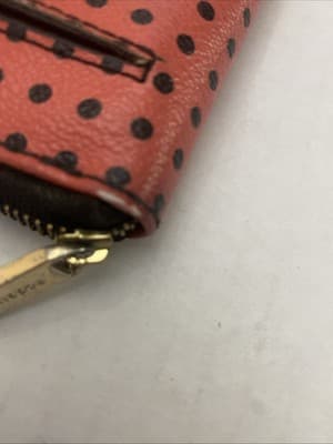 Fossil Polka Dot Leather Wallet Vintage - Thumbnail 11