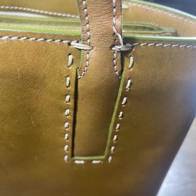 Fossil Brown Leather W Green Trim W Silk Scarf Classic Strap Not Included - Thumbnail 19