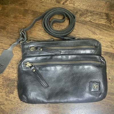 Wise Owl Womens Leather Crossbody Strap Multi Pocket Purse Black - Thumbnail 3