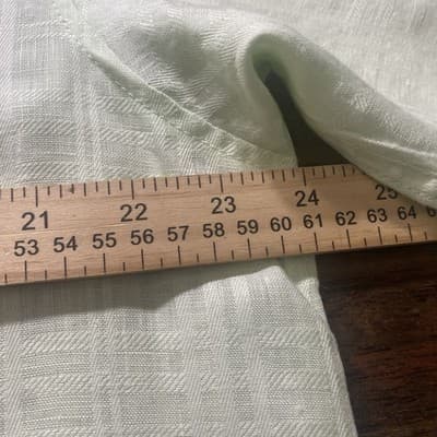 Caribbean Mint Green Linen Button Up Shirt Mens Large Cruise Wear Beach Vaca - Thumbnail 5