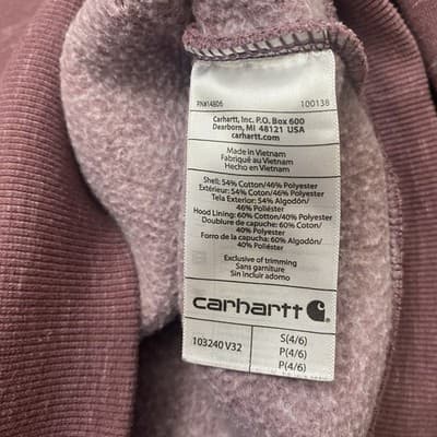 Pink Carhartt Half Zip Hoodie Size Small Women's ✨ - Thumbnail 4