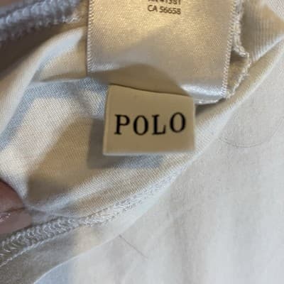 Vintage Large White Polo Ralph Lauren Pony T Shirt Kids Sz 10-12 - Thumbnail 5