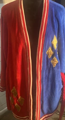 Batman Nemesis Harlequin Robe Property Of Joker Suicide Squad Costume Halloween - Thumbnail 4
