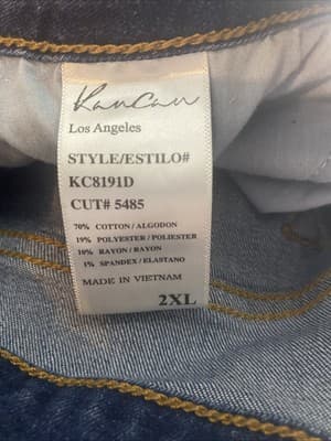 KanCan Denim Stretch Jeans Distressed With Cheetah Print Ankle Size 2XL - Thumbnail 6