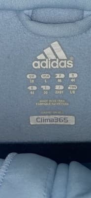 Adidas Womens L Jacket Full Zip ClimaWarm Fitted Powder Blue Athletic - Thumbnail 5